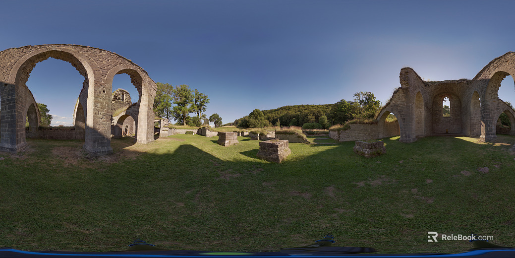 hdr daytime sunny retro architecture ruins park texture