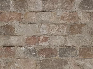 Vintage distressed red brick wall tiles 3d model