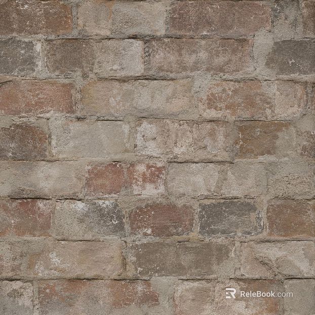 Vintage distressed red brick wall tiles texture