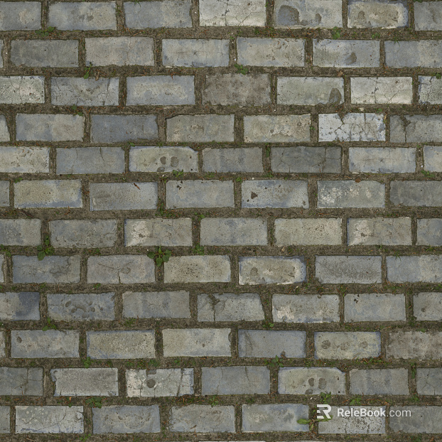 Brick pavement texture