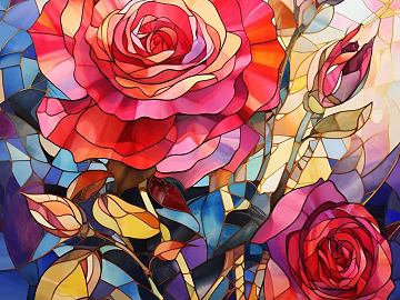 Colorful vintage stained glass texture (ID:ffach459290)