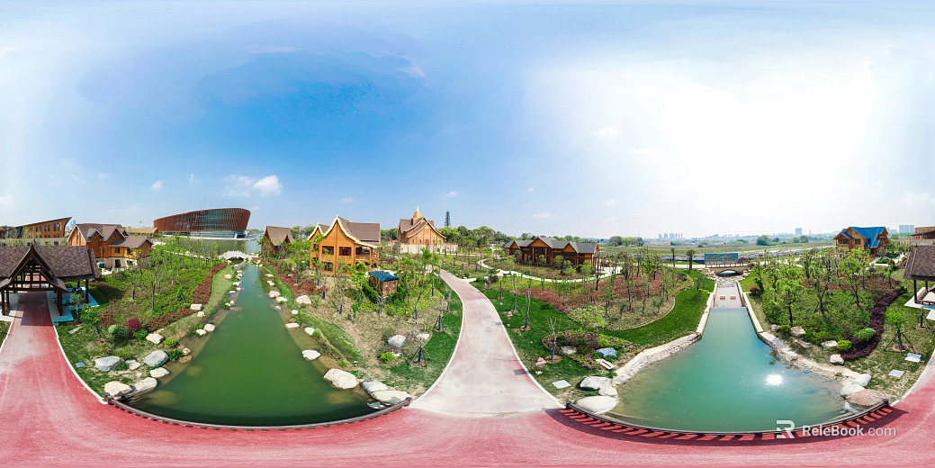 HDR Daytime Park Panorama texture
