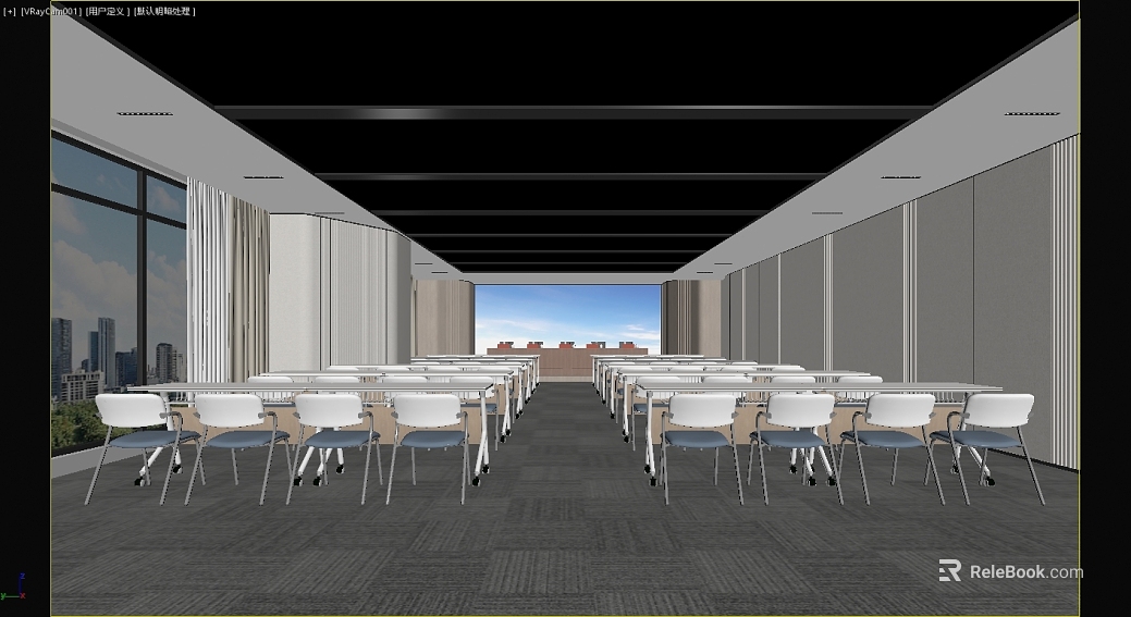 Modern Dark Grey Square Carpet Meeting Room texture