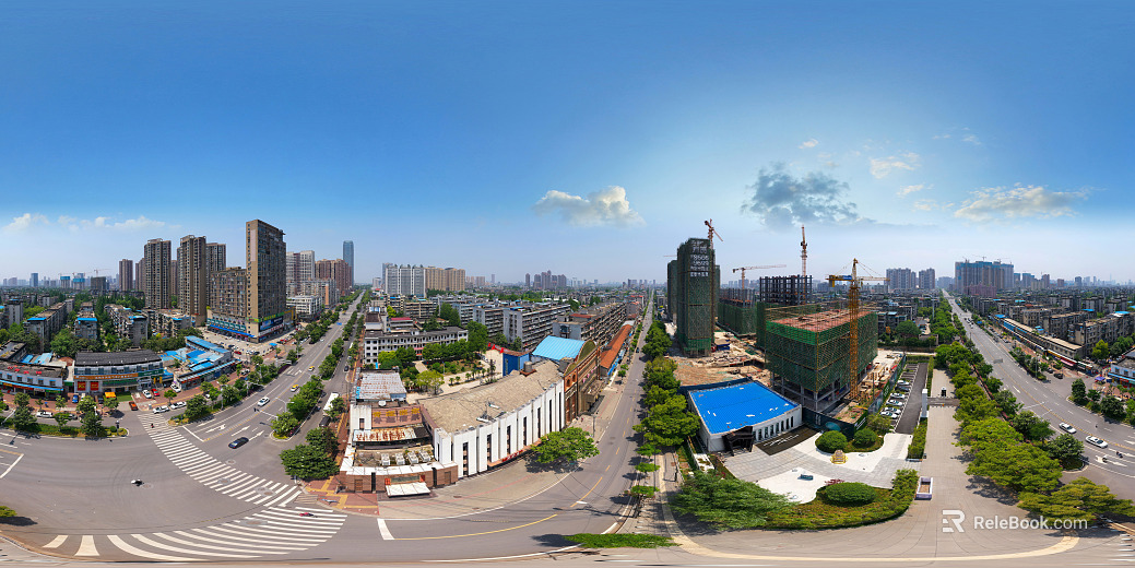 HDR urban ecological greening panorama texture
