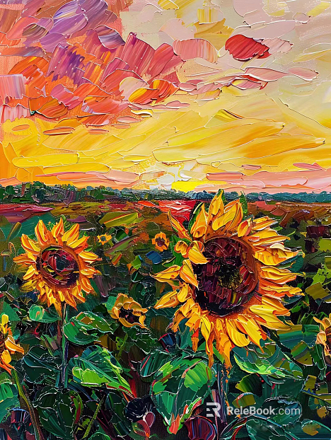 Sunflower Oil Painting texture