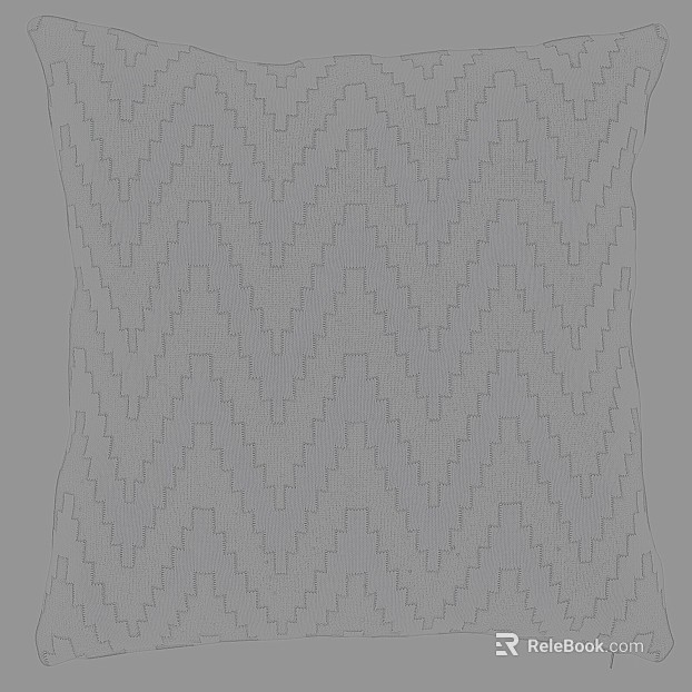 Light gray knitted wavy pillow texture