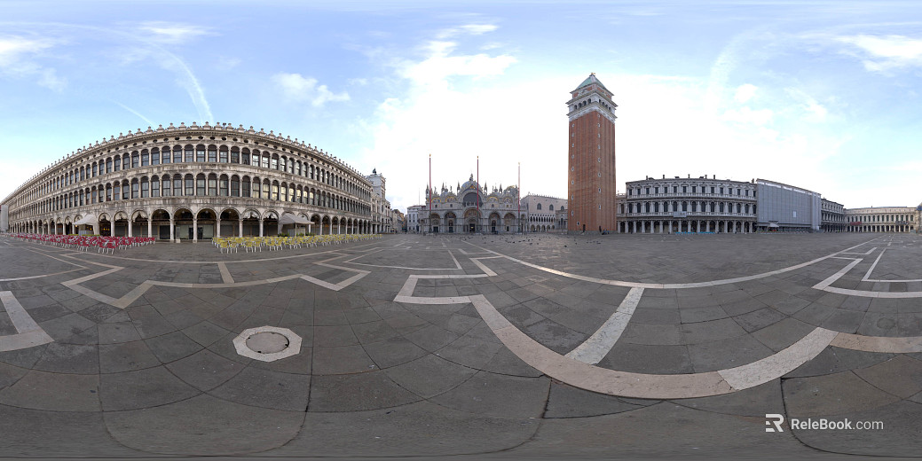 European City Square Daytime HDR texture