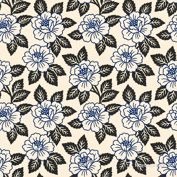 A shabby chic floral pattern in a minimalist style texture