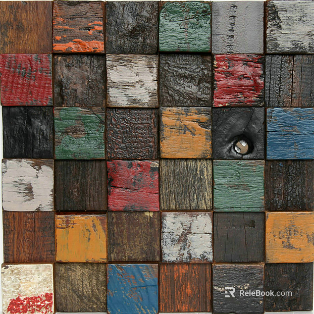 wood grain mosaic texture