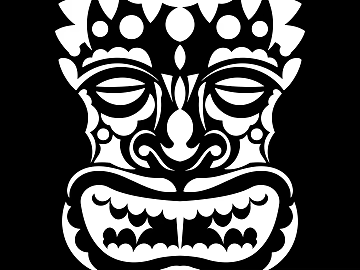Tattoo black and white mask pattern texture pattern graphics (ID:ffach294584)