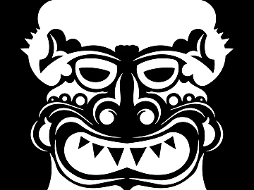 Tattoo black and white mask pattern texture pattern graphics (ID:ffach366184)