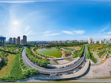 HDR urban ecological greening panorama texture (ID:ffach106603)