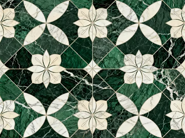 Middle and ancient style Chinese style-Ji wind industrial wind green white stone mosaic flower pattern water cutter mosaic stone green stone mosaic texture (ID:ffaeh783377)