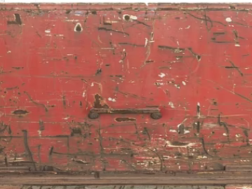 Red dilapidated wooden door furniture panel texture (ID:ffaeh158524)