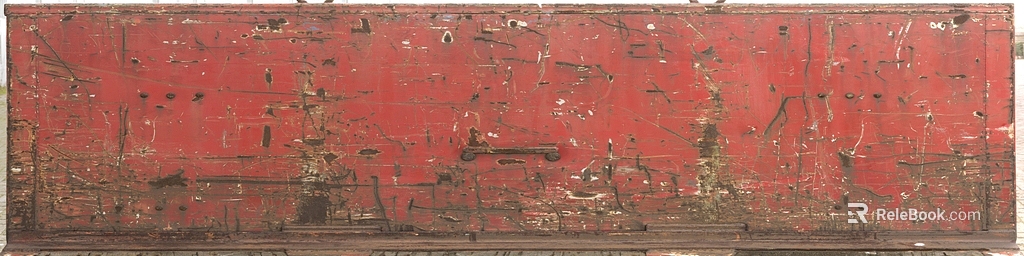 Red dilapidated wooden door furniture panel texture