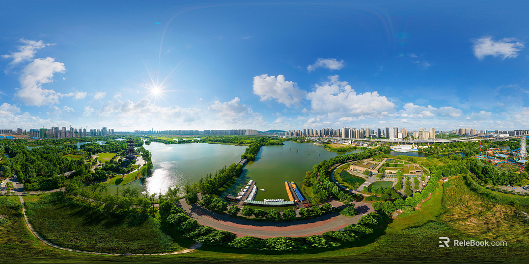HDR Daytime City Panorama texture