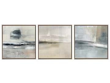 Grey-tone abstract triptych decorative painting living room ornaments texture (ID:ffaeh646589)