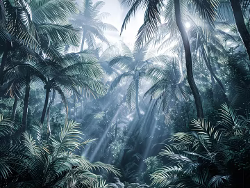 European Literary Plants Tropical Rainforest Wallpaper texture (ID:ffach335006)
