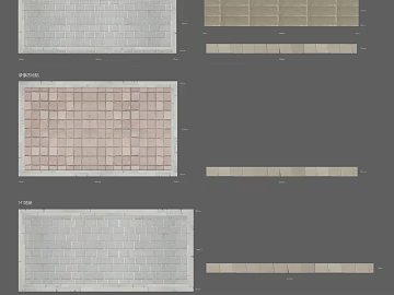 Grey Brown Beige Antique Tile Commercial Space Floor Tile texture (ID:ffaeh749826)
