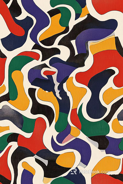 Color abstract geometric decorative painting texture