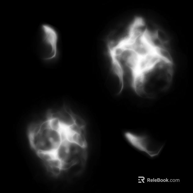 Black and white smoke decorative elements texture