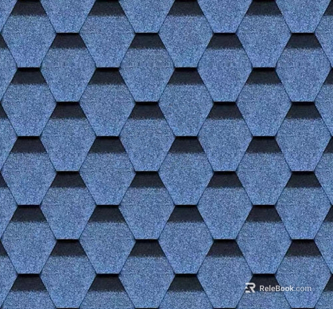 Blue and black asphalt shingle roof tiles texture