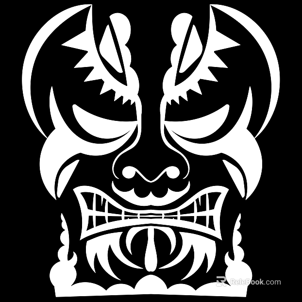 Tattoo black and white mask pattern texture pattern graphics texture