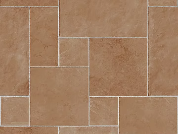Warm brown antique brick floor paving 3d model