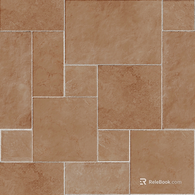 Warm brown antique brick floor paving texture