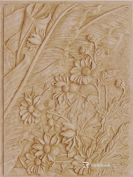 Embossed yellow embossed background texture