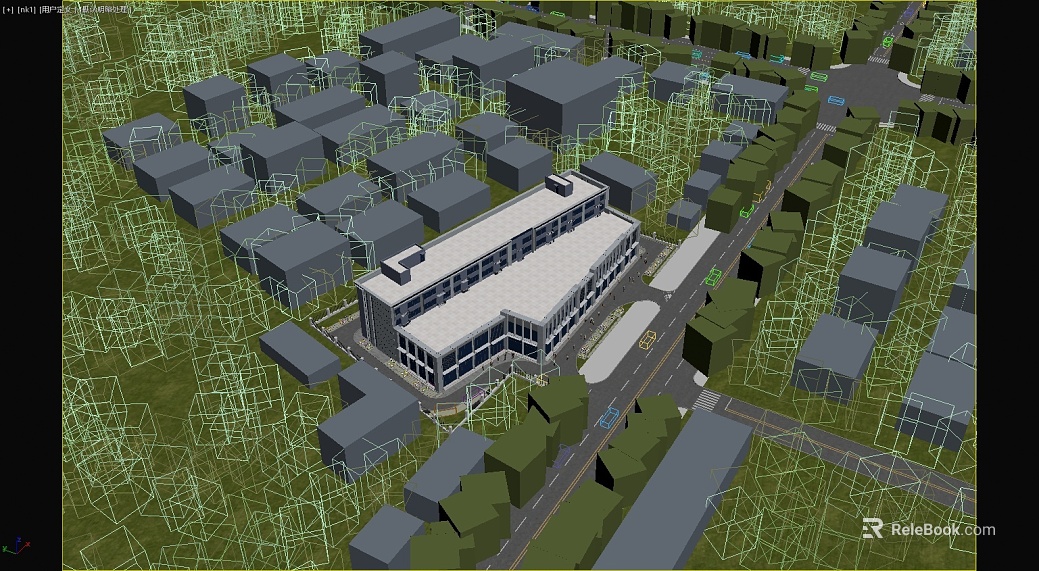 Scene model of urban building complex texture