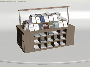 Light brown wooden book display cabinet texture (ID:ffaeh727184)