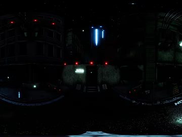 Night Cyberpunk Street Back Alley HDR 3d model