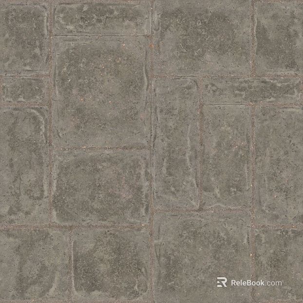 Dark gray stone brick courtyard ground texture