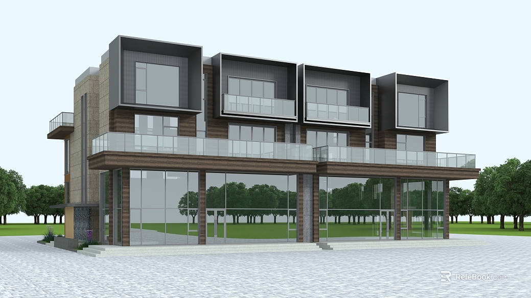 Modern wind commercial villa appearance texture
