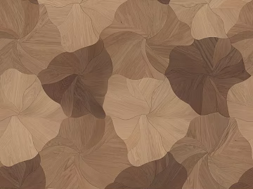 Dark wood color four-leaf flower parquet art floor texture (ID:ffaeh156684)