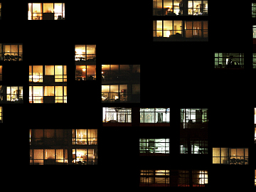 Outdoor building night view glass texture (ID:ffajg92439)