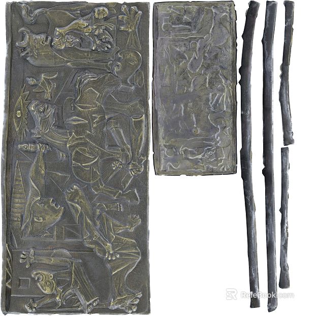 Bronze metal embossed wall decoration texture
