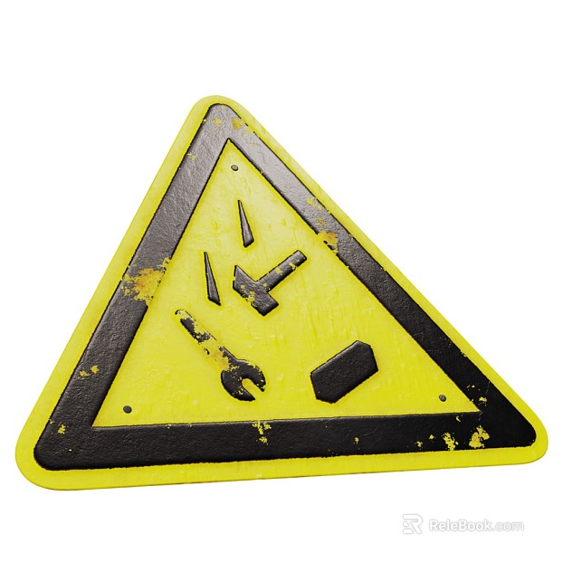 Road sign PBR texture