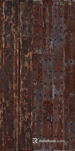 Rust color old metal plate industrial wind wall texture