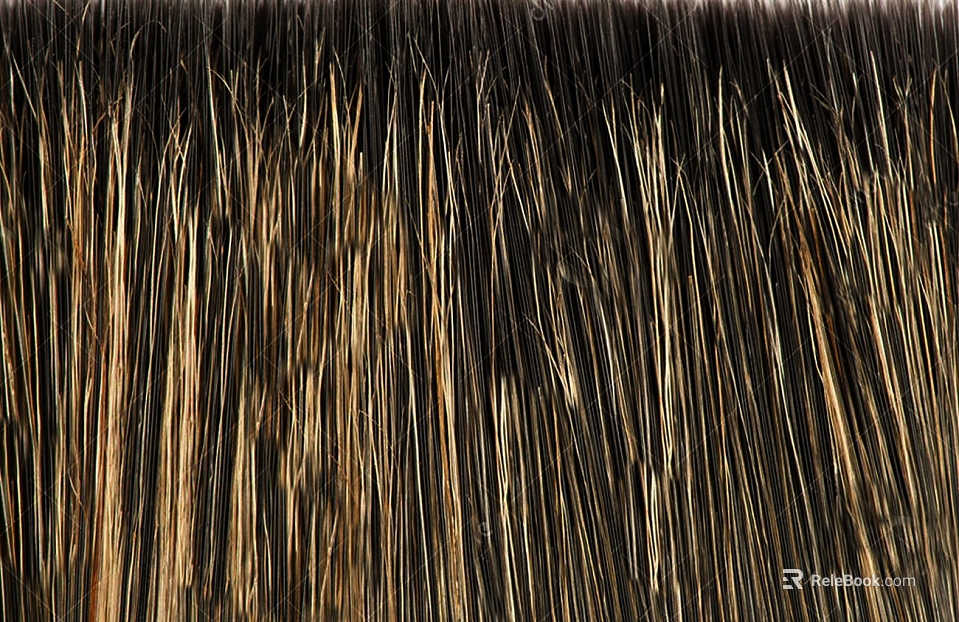 Brown black thatched roof decoration texture