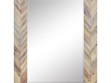 Light log color herringbone wood mosaic frame trim 3d model