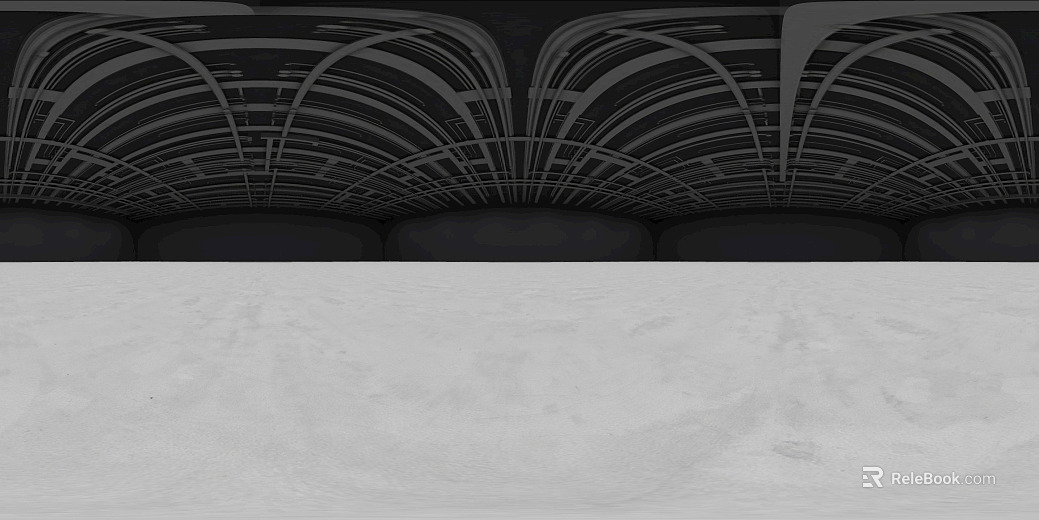 Pure black exhibition hall industrial wind roof texture
