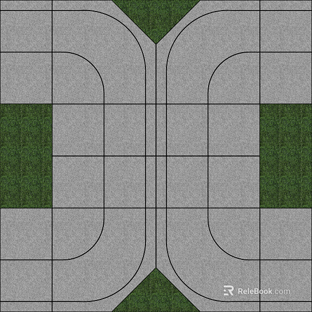 grass-planting brick texture