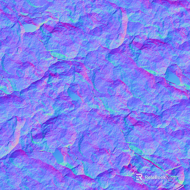 Rock Stone PU Stone Normal Bump texture
