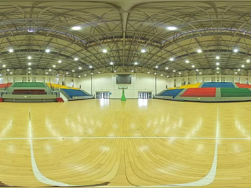 Indoor Basketball Court Day HDR texture (ID:ffach094746)