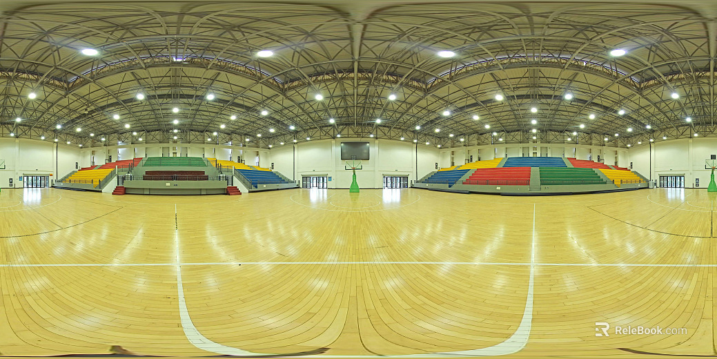 Indoor Basketball Court Day HDR texture