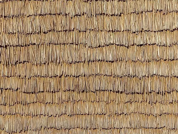 Light brown thatched roof decoration 3d model