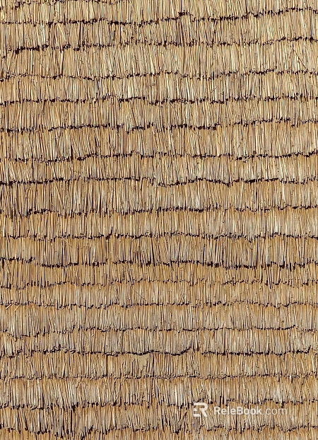Light brown thatched roof decoration texture
