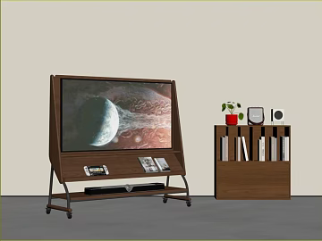 Walnut TV Cabinet Bookshelf Living Room Furniture texture (ID:ffaeh364264)